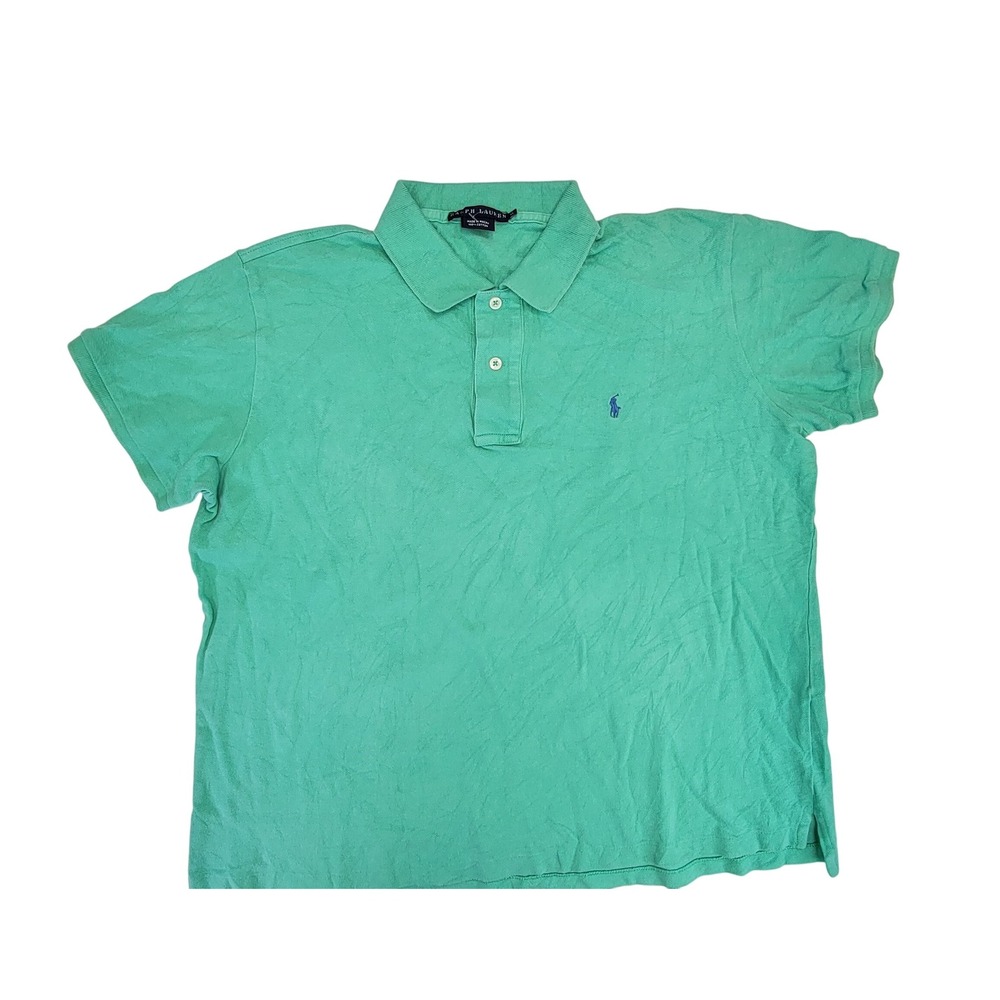 Ralph Lauren Men's Polo Shirt Green Short Sleeve Classic Fit XL